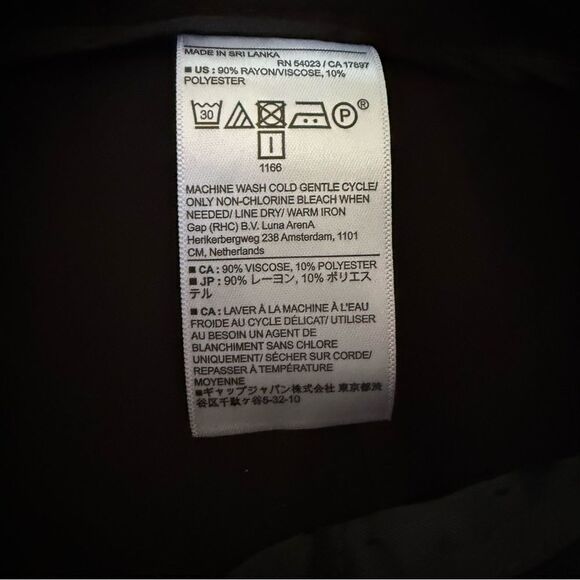 Banana Republic Black Drapey Wide-Leg Pant High Waisted 8 NWT - Picture 7 of 8